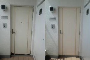 愛知県知多市 マンション ドアリフォーム「塩害被害で腐食をしてしまった玄関ドアを取り替えました」工事店 玄関ドア取替工事【株式会社サッシ.NET】